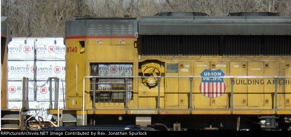 UP 8740, close up of rear section